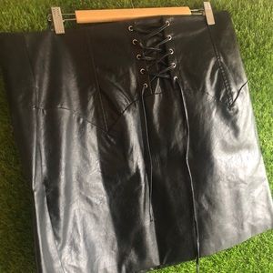 F21 leather skirt